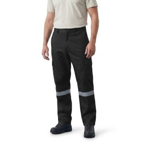 Celana Wearpack Safety Tambang Hitam dengan Reflektor Scotlight