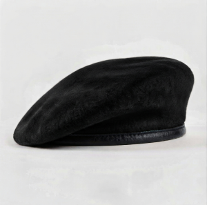 Topi Baret Bahan Laken Premium Hitam