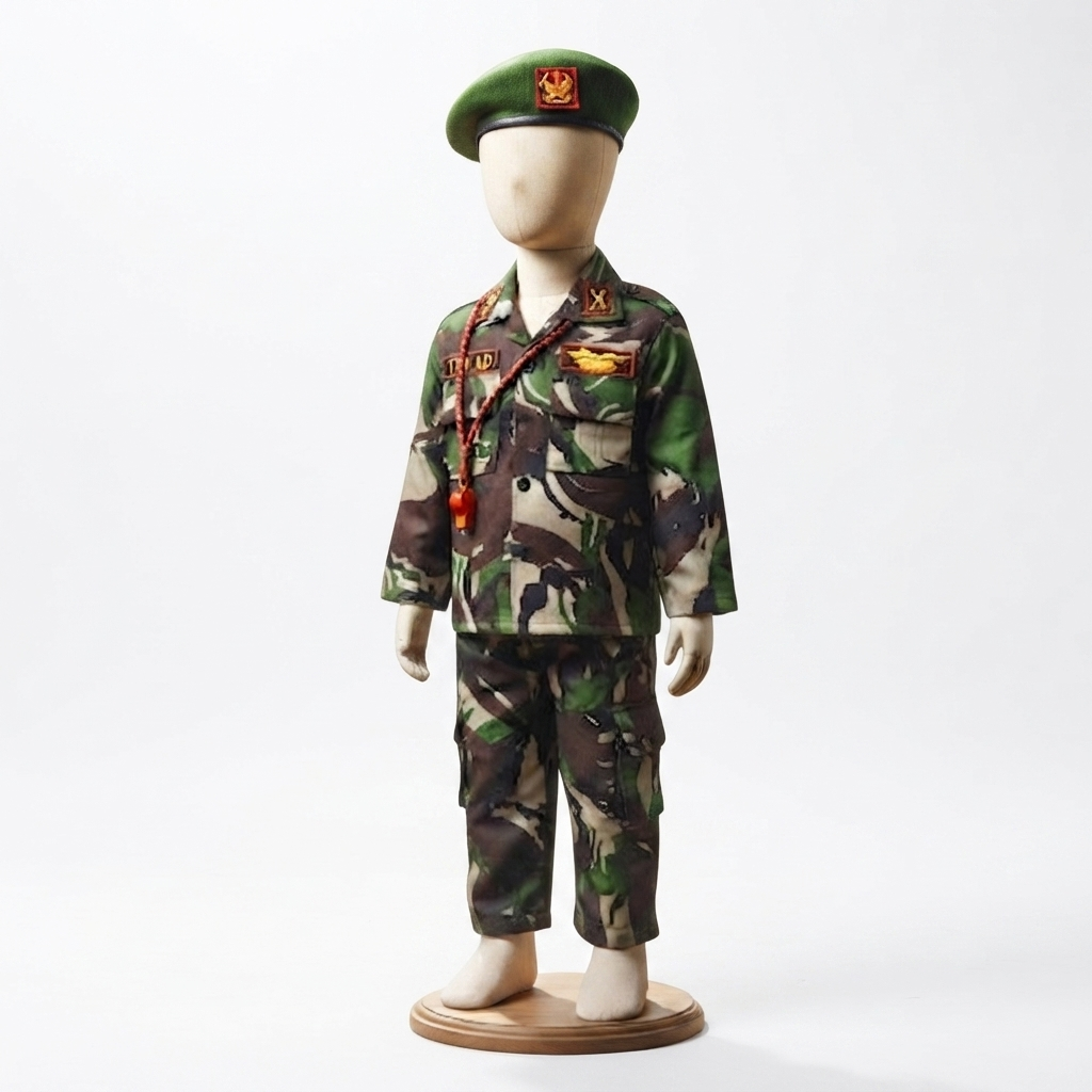 Baju Seragam Tentara Anak TNI AD Lengkap dengan Baret & Peluit